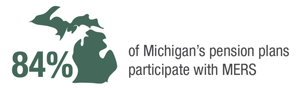84% of Michigan's pension plans participate with MERS.